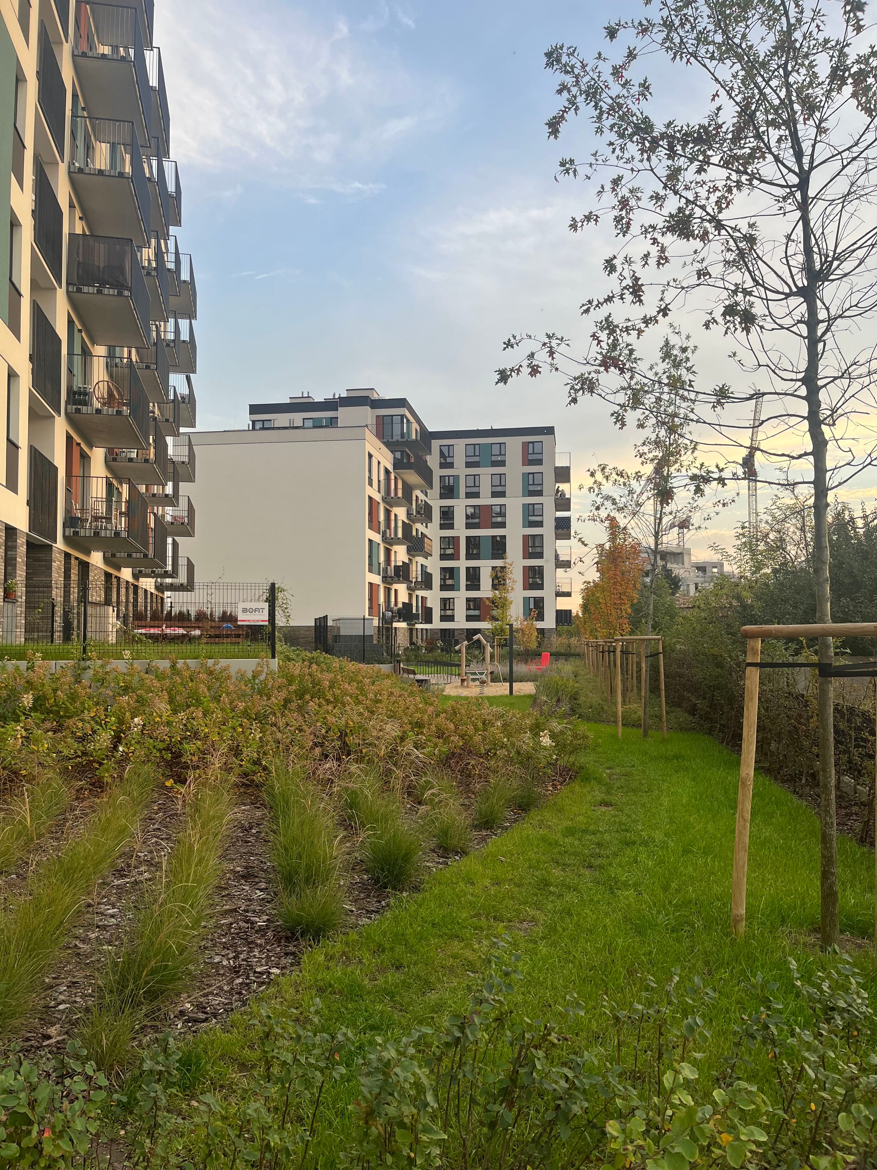 Bemosphere courtyard landscaping between the residential blocks.