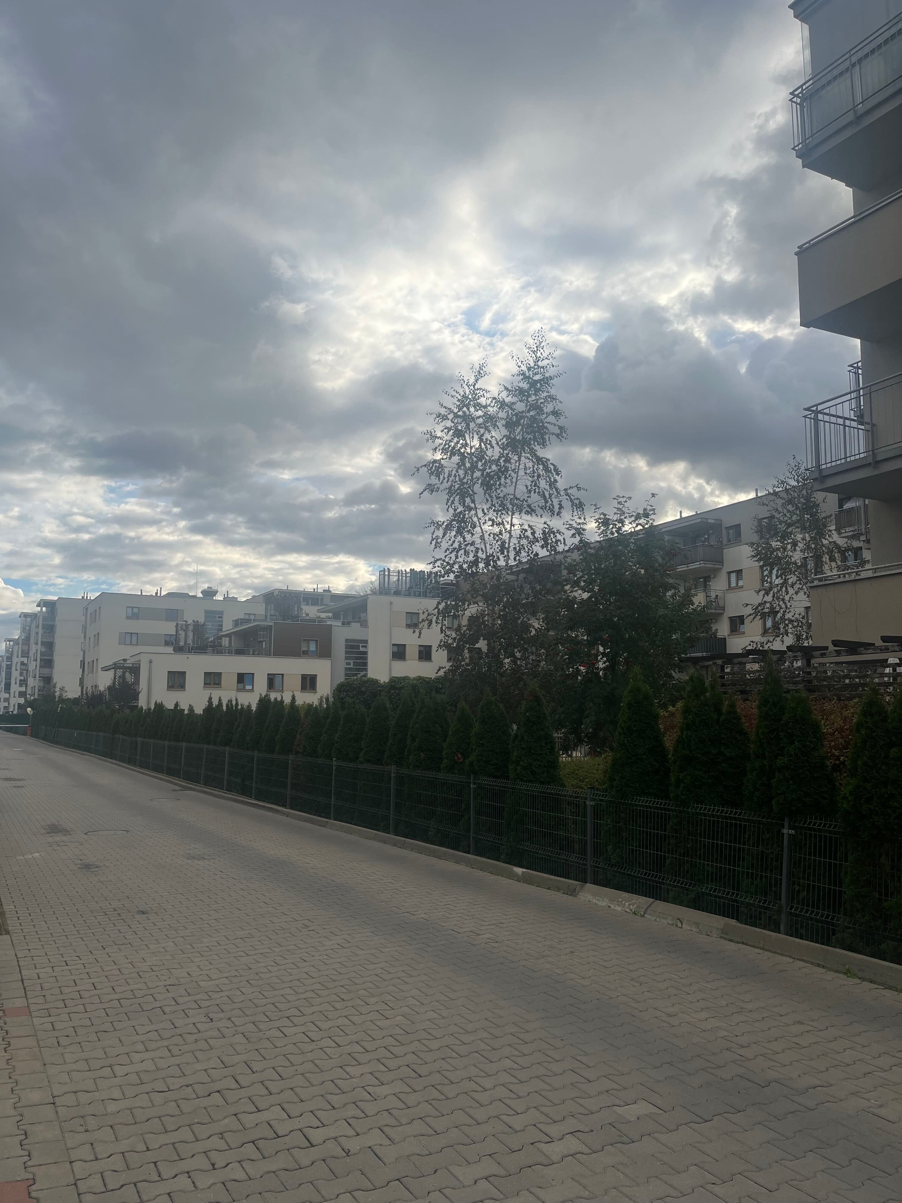 Older housing stock still standing beside the new Chrzanów estates.