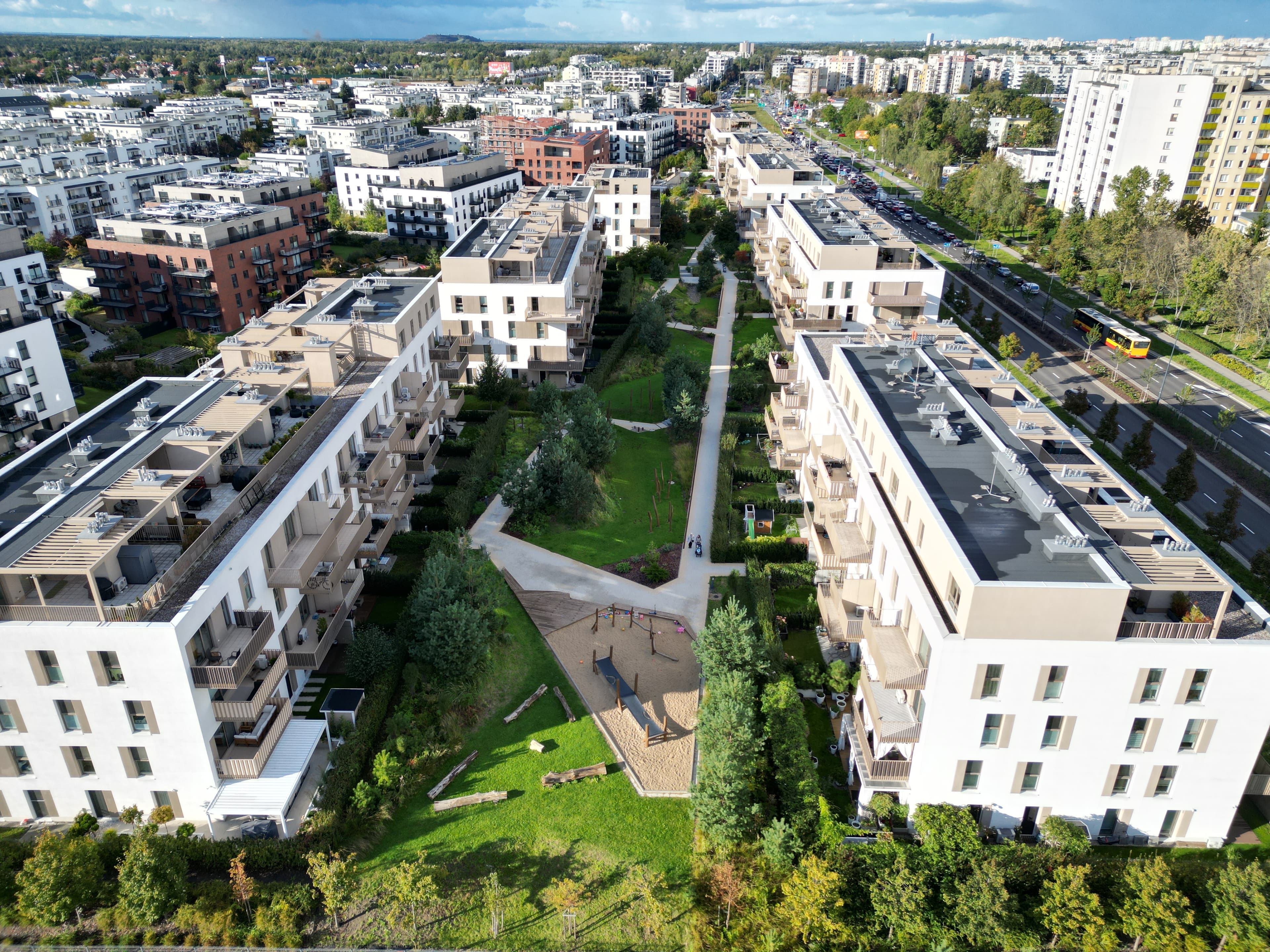 Inner courtyard of Osiedle Zielone Bemowo.