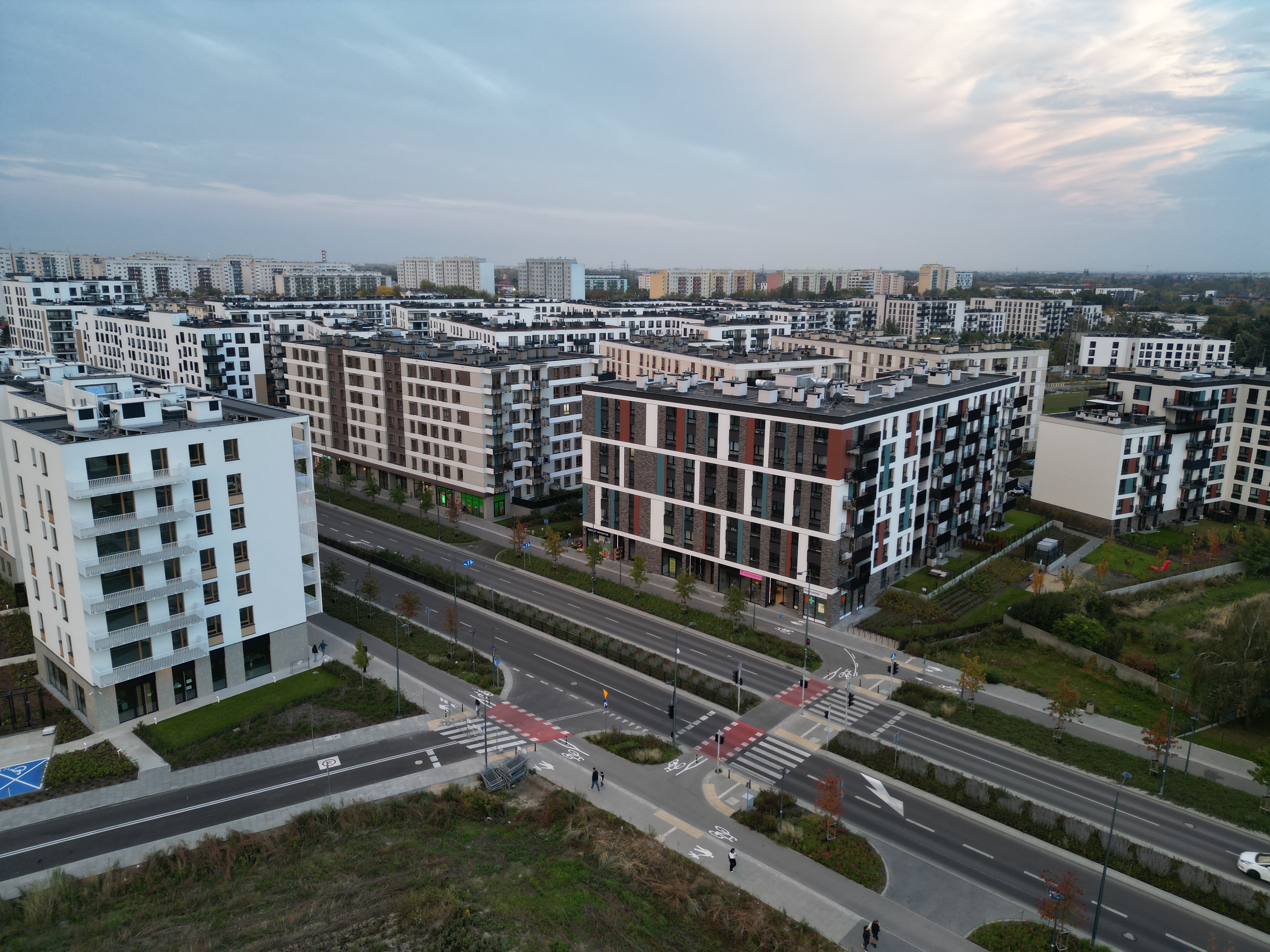 Aerial panorama of Bemosphere and the Chrzanów new-build belt